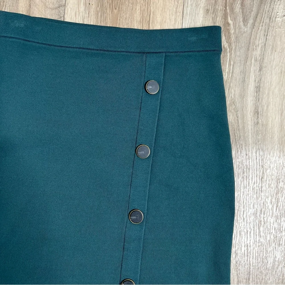 REISS Hatty Button Front Skirt Green Size M NWT